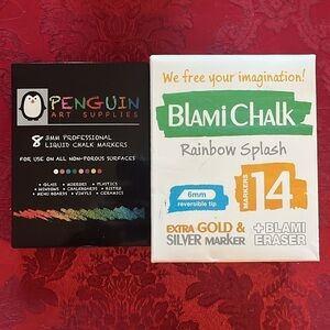 Brand New Set of Liquid Chalk Markers Bright Concentrated Arts Crafts Classroom